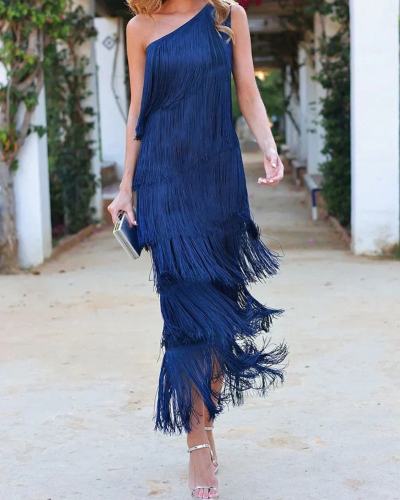 Valeria – Dames Boho Jurk met Franjes