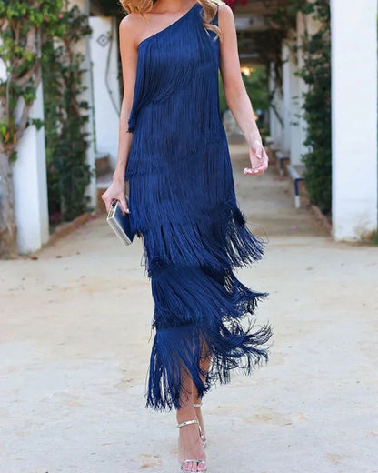 Valeria – Dames Boho Jurk met Franjes