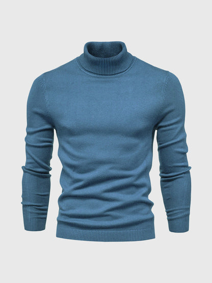 Men's Turtleneck Sweater of Soft Cotton – Elegant & Washable