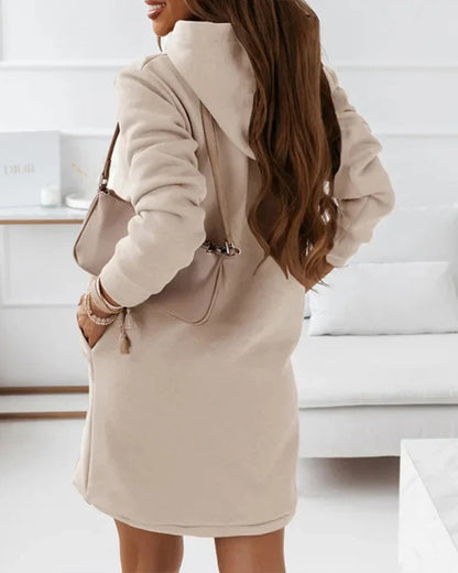 Elegante Katoenen Dames Hoodie met Rits – Ideaal voor Casual Dagen