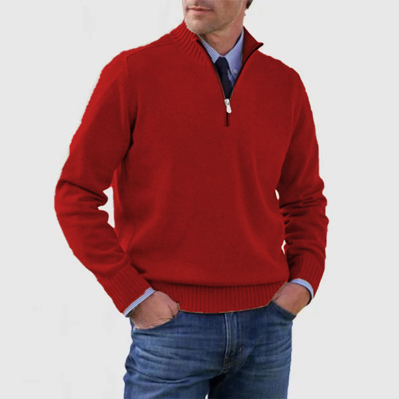 Men's Sweater with Half Zipper – Comfortable, Warm & Stylish