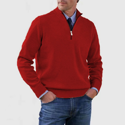 Men's Sweater with Half Zipper – Comfortable, Warm & Stylish