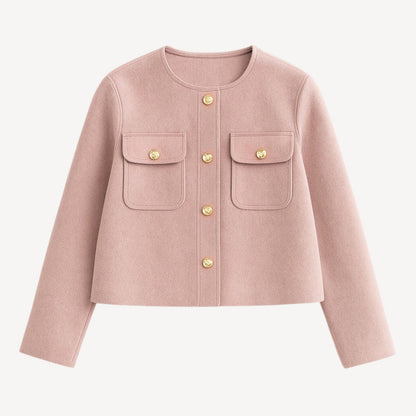 Davies – Elegante Dames Korte Jas met Goudkleurige Knopen