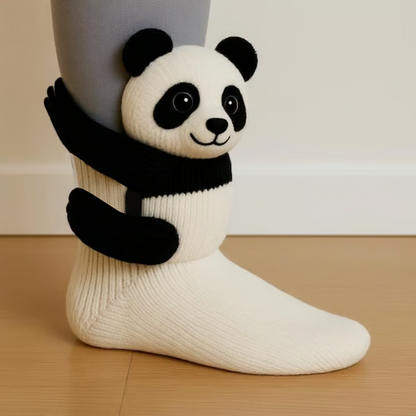 Ladies Knitted 3D Animal Socks for Indoors