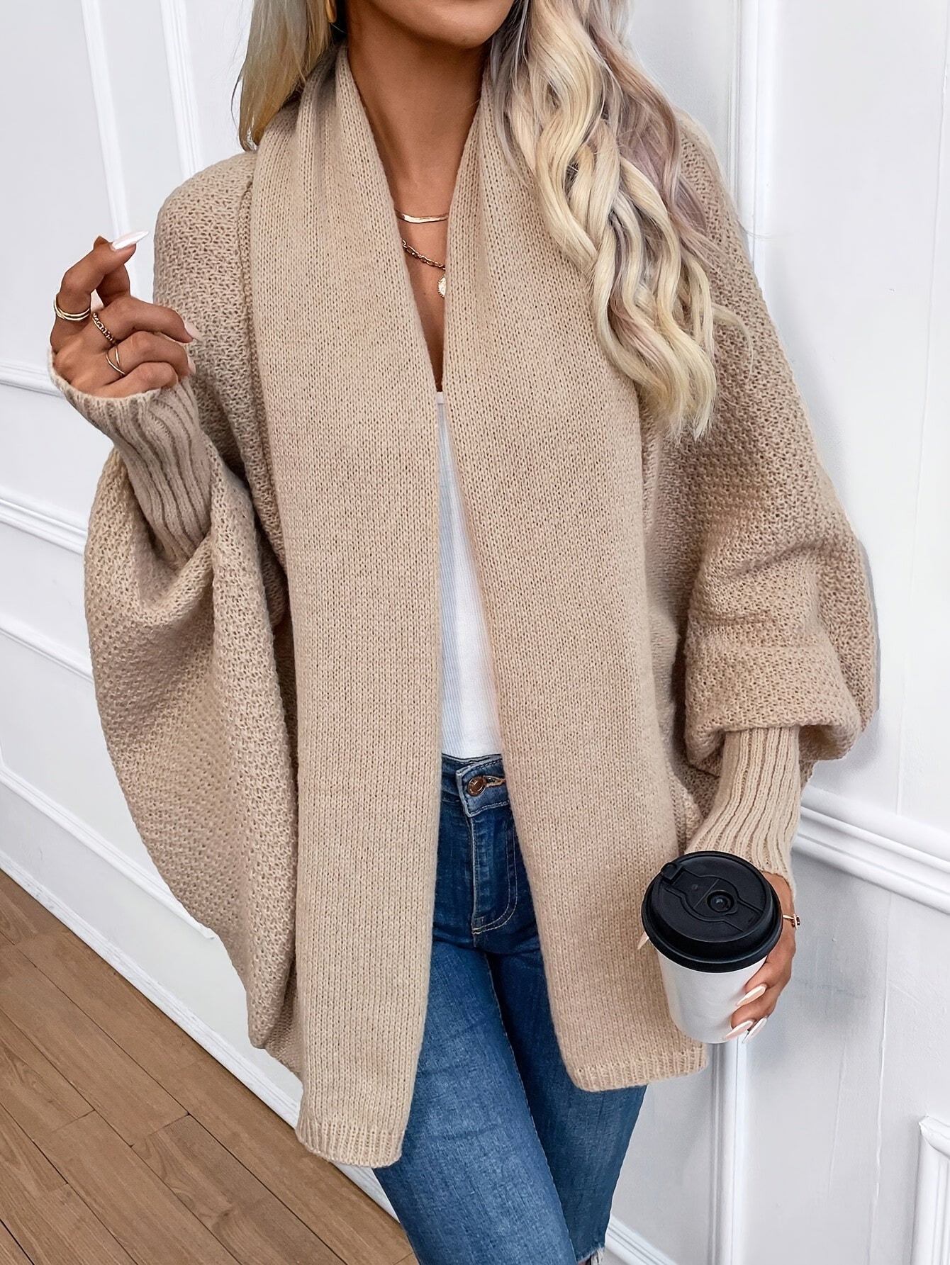 Elegant Cashmere Knitted Women's Cardigan with Long Sleeves | Perfect for Winter