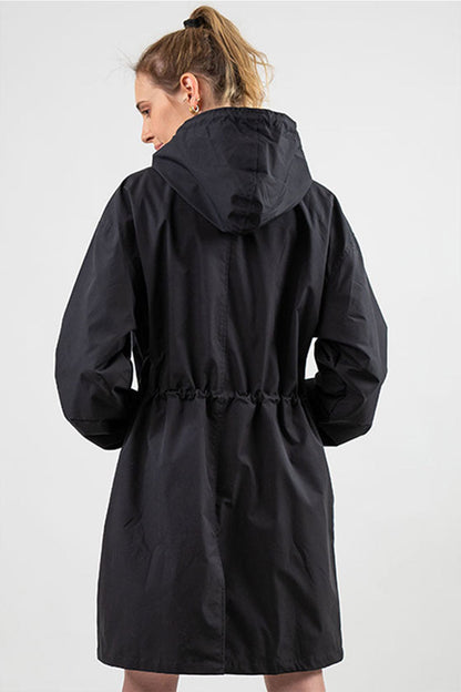 Waterproof Breathable Raincoat with Hood for Women – Outdoor & Stylish