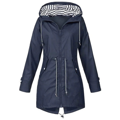 Waterdichte Regenjas met Capuchon voor Dames – Stijlvol & Outdoorproof
