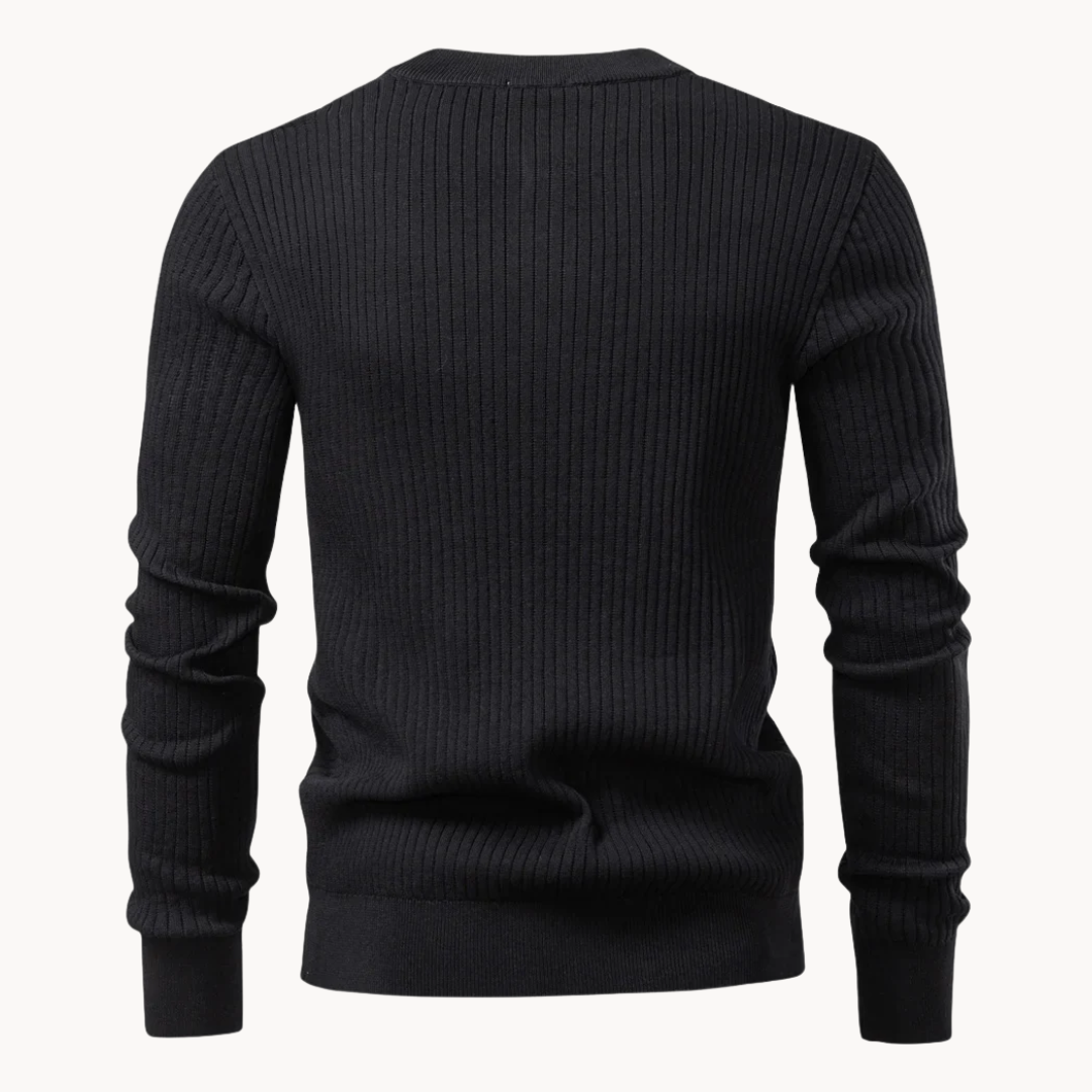 Stanton Ribbed Henley – Refined & Comfortable