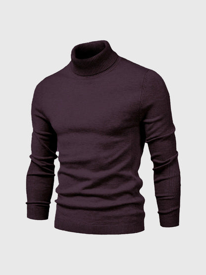 Men's Turtleneck Sweater of Soft Cotton – Elegant & Washable