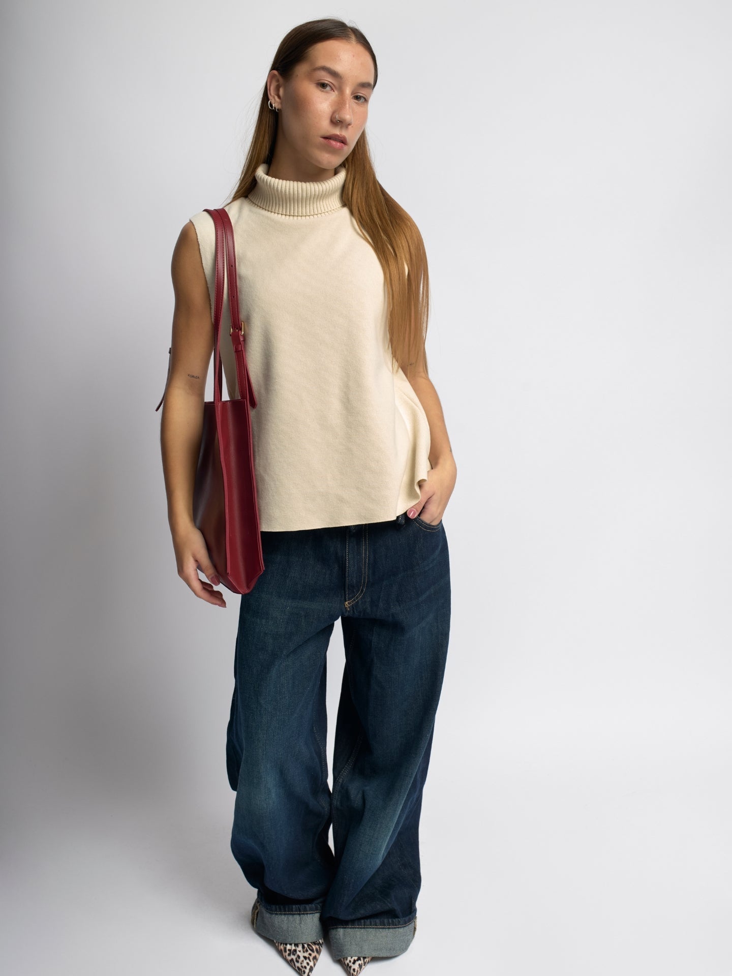 Halfronde Vegan Leren Schoudertas – Elegant & Ruim voor Dagelijks Gebruik