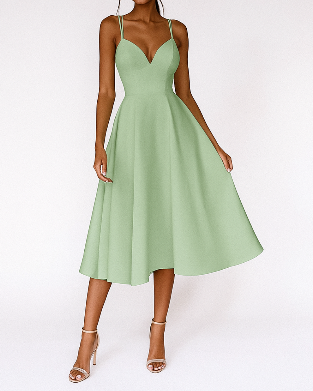 Valerie | Elegante Rode Cocktailjurk voor Bruiloft & Gala-Dameskleding > Jurken > Cocktailjurken-Myna Mode-Groen-S-Myna Mode