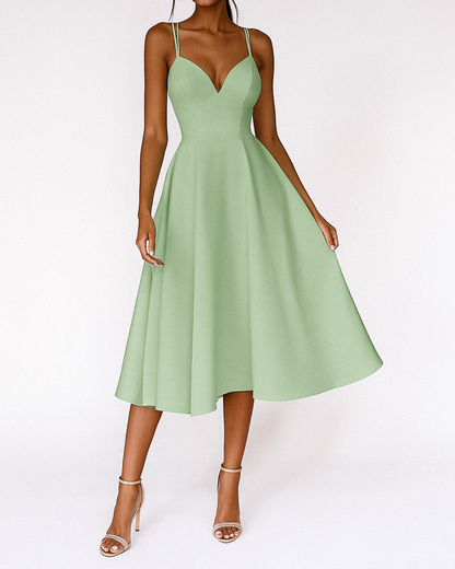 Valerie | Elegante Rode Cocktailjurk voor Bruiloft & Gala-Dameskleding > Jurken > Cocktailjurken-Myna Mode-Groen-S-Myna Mode