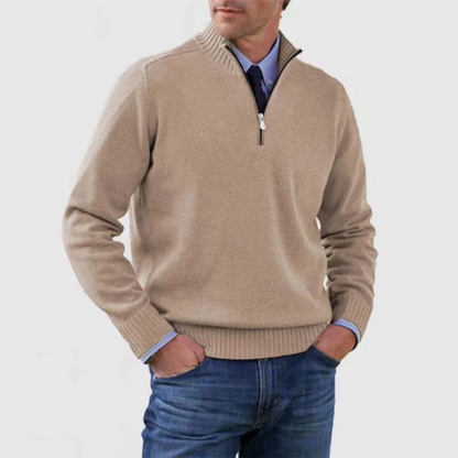 Men's Sweater with Half Zipper – Comfortable, Warm & Stylish