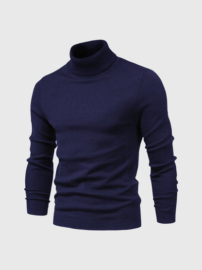 Men's Turtleneck Sweater of Soft Cotton – Elegant & Washable