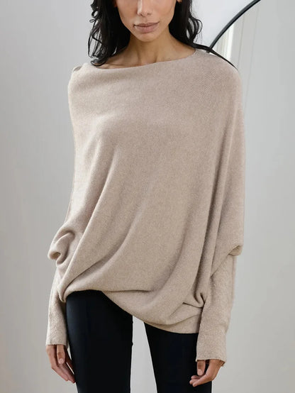 Asymmetrische Off-Shoulder Gebreide Trui