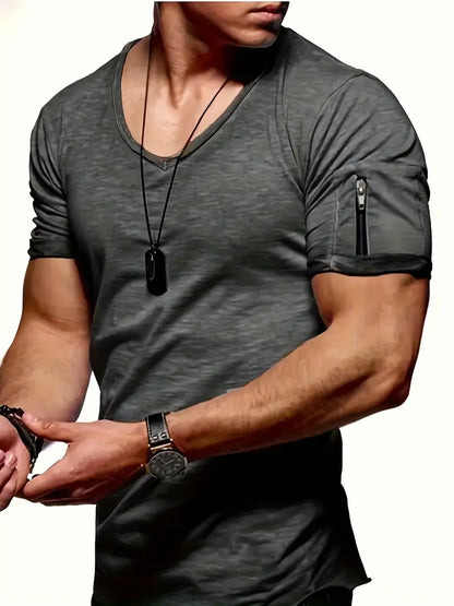 Jaden - Casual T-shirt met V-hals voor Heren