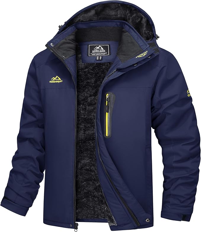 Waterdichte Winddichte Parka met Fleecevoering en Capuchon – Outdoor Jas