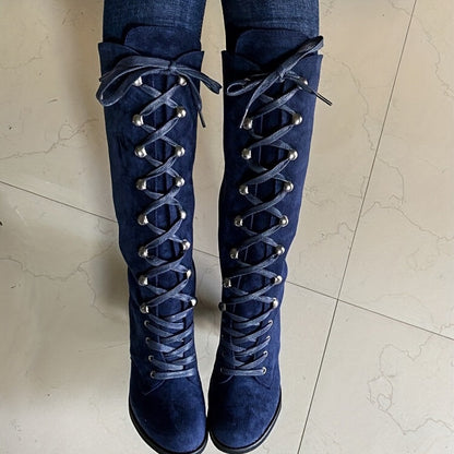 Women's Fashionable Knee-High Boots - Warm and Trendy