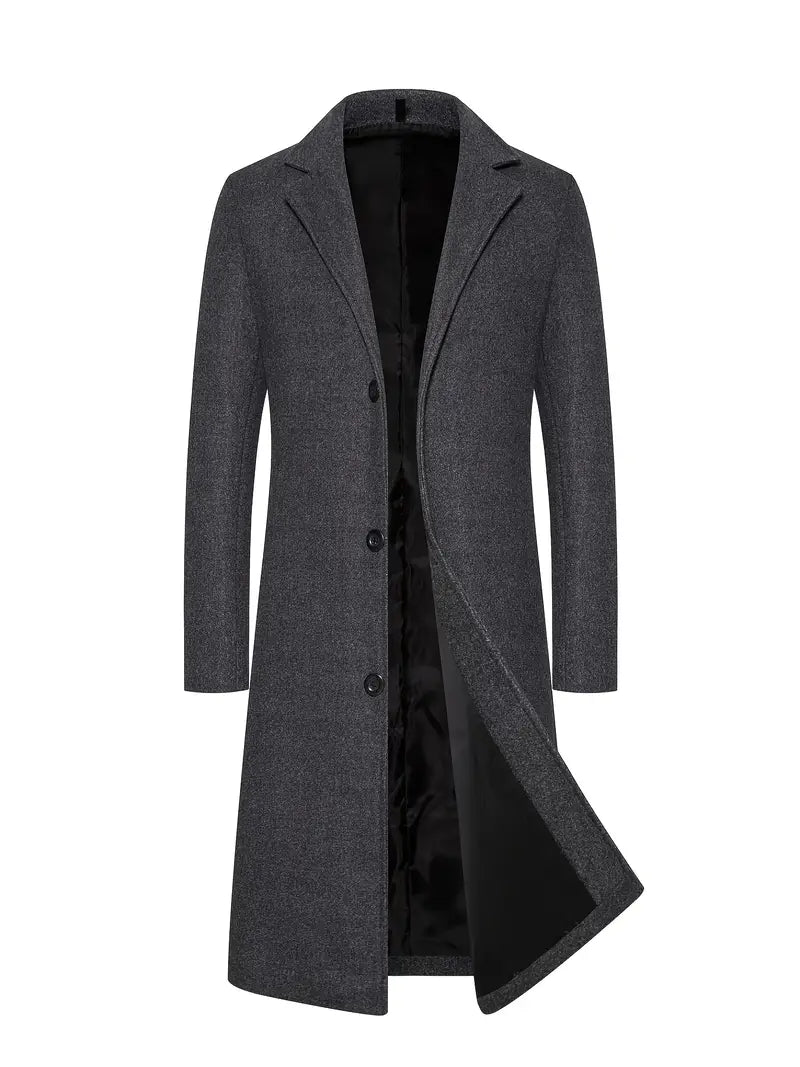 Warm Long Overcoat for Men – Elegant, Durable & Stylish