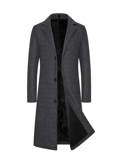 Warm Long Overcoat for Men – Elegant, Durable & Stylish