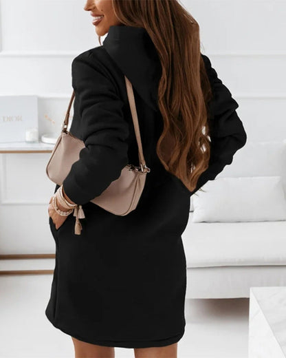 Elegante Katoenen Dames Hoodie met Rits – Ideaal voor Casual Dagen