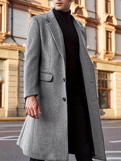 Heren Trenchcoat – Zakelijke Stijl & Elegantie voor Herfst/Winter