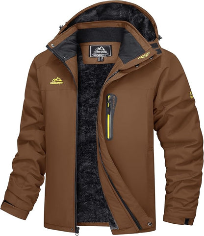 Waterdichte Winddichte Parka met Fleecevoering en Capuchon – Outdoor Jas