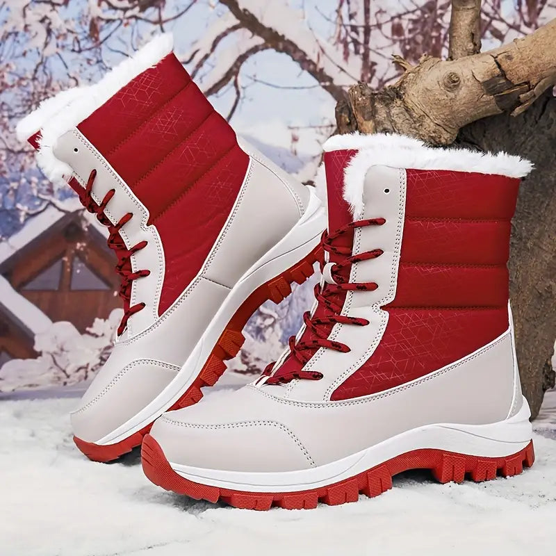 Waterdichte Dames Snowboots – Geïsoleerde Winterlaarzen met Antislip Zool