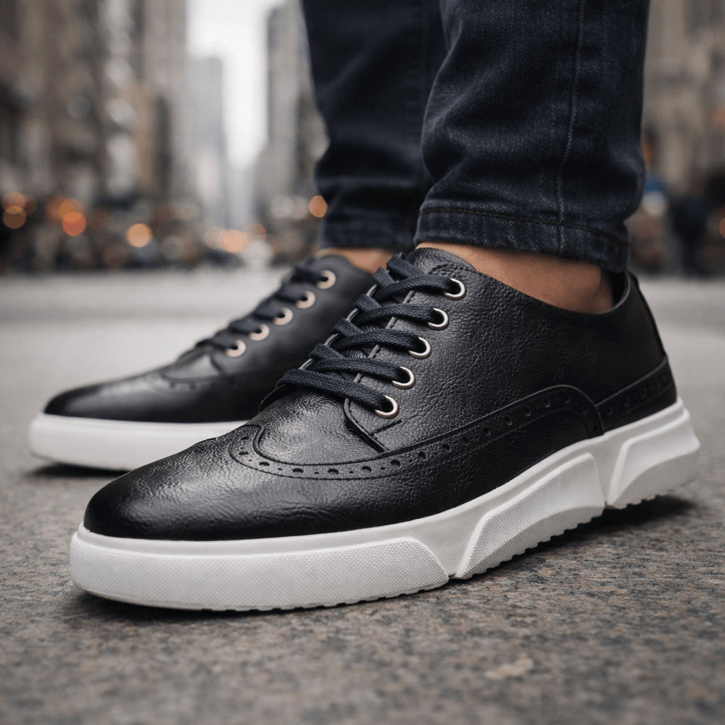Heren Leren Sneakers Casual – Comfort Schoenen voor Smart Casual en Dagelijks Gebruik