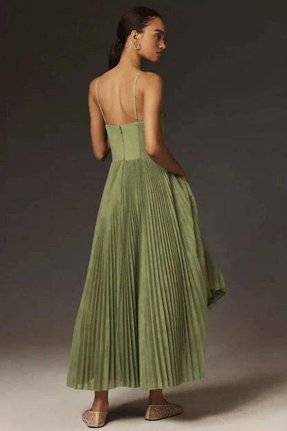 Women's Maxi Dress | Pleated Skirt & Elegant Fit