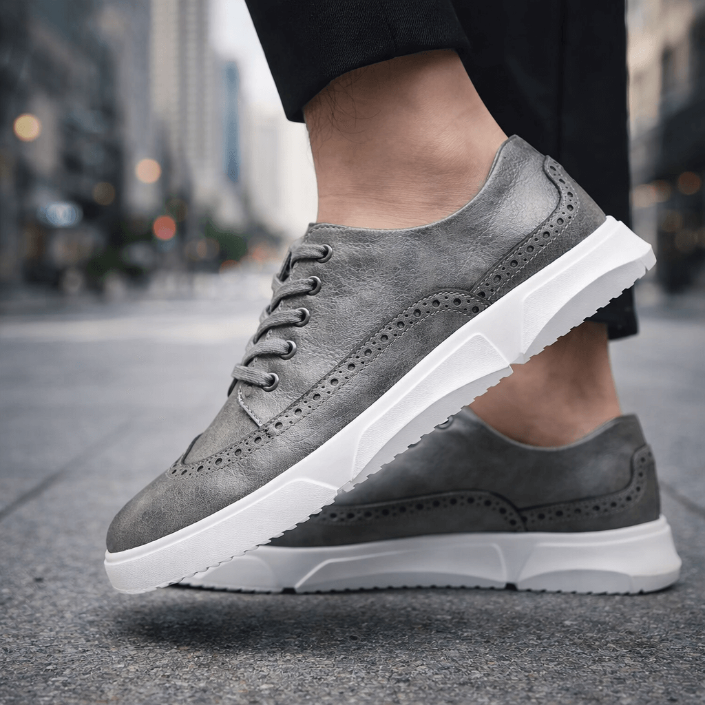 Heren Leren Sneakers Casual – Comfort Schoenen voor Smart Casual en Dagelijks Gebruik