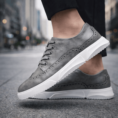 Heren Leren Sneakers Casual – Comfort Schoenen voor Smart Casual en Dagelijks Gebruik