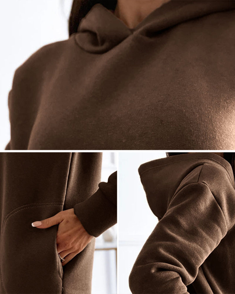 Elegante Katoenen Dames Hoodie met Rits – Ideaal voor Casual Dagen