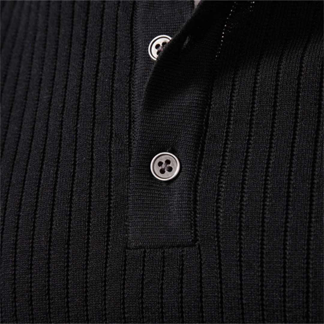 Stanton Ribbed Henley – Refined & Comfortable
