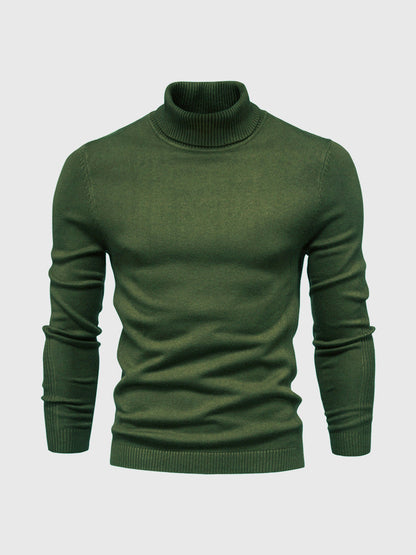 Men's Turtleneck Sweater of Soft Cotton – Elegant & Washable
