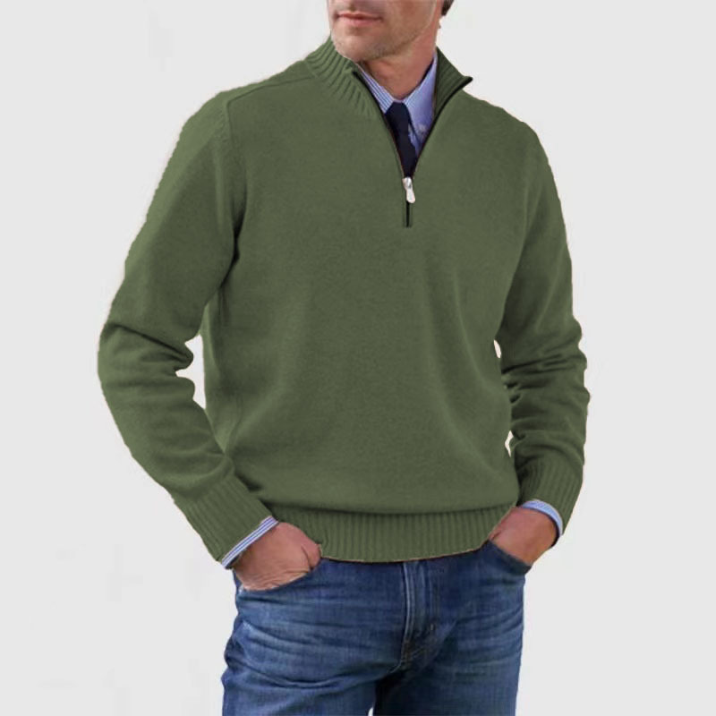 Men's Sweater with Half Zipper – Comfortable, Warm & Stylish