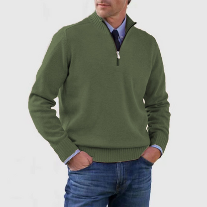 Men's Sweater with Half Zipper – Comfortable, Warm & Stylish