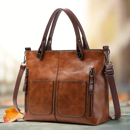 Elegant Vintage Leather Handbag for Women – Durable & Stylish