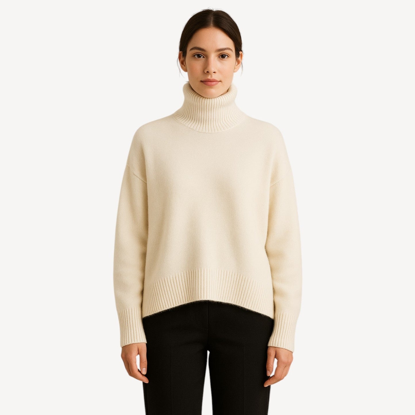 Davies – Damenpullover aus 100 % Wolle mit Rollkragen