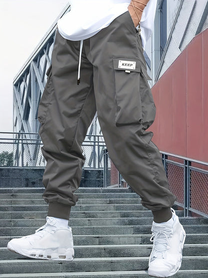 Heren Cargo Joggingbroek – Streetwear Joggers met Zakken en Cuffed Pijpen
