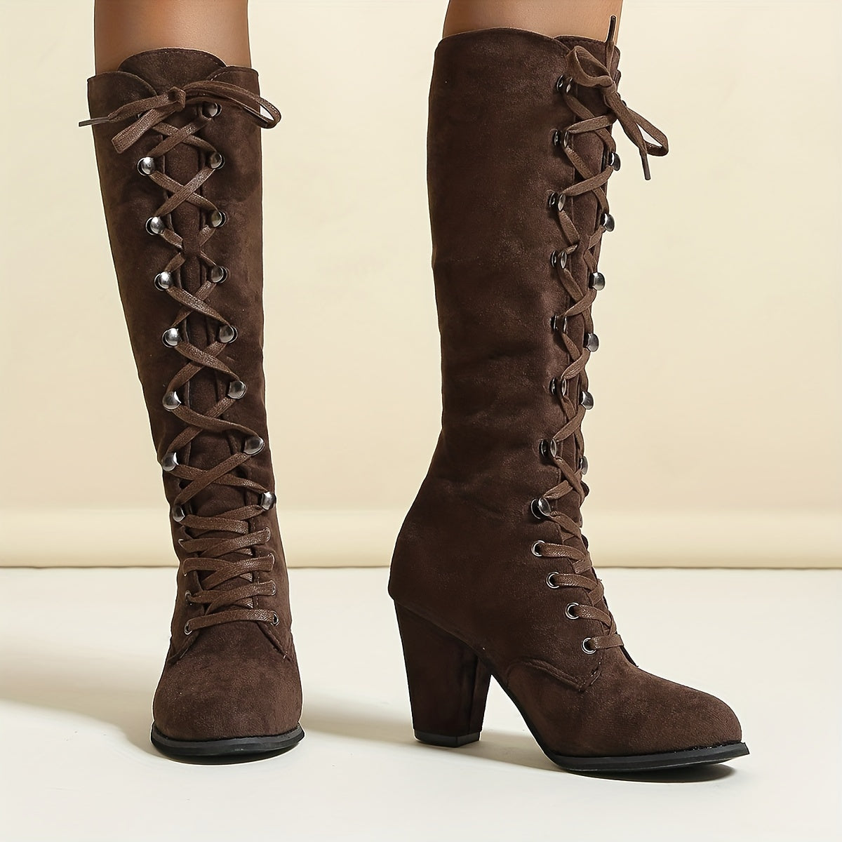 Women's Fashionable Knee-High Boots - Warm and Trendy