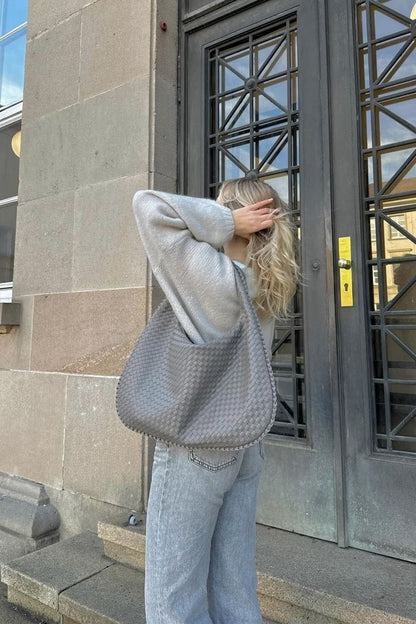 Luxe Geweven Handtas – Tijdloze Elegantie & Comfort voor Elke Dag