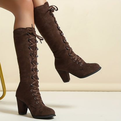 Women's Fashionable Knee-High Boots - Warm and Trendy