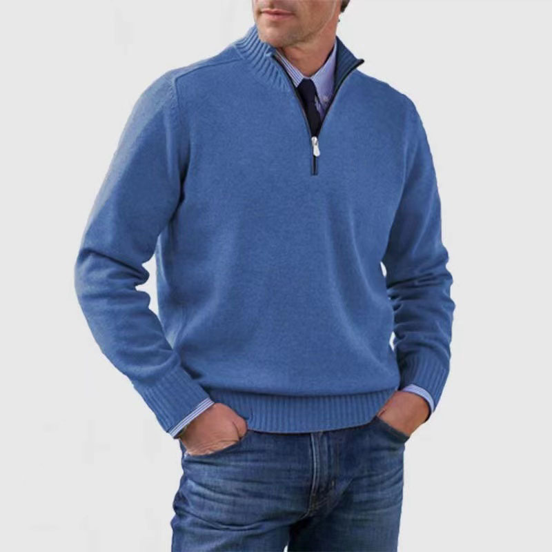 Men's Sweater with Half Zipper – Comfortable, Warm & Stylish