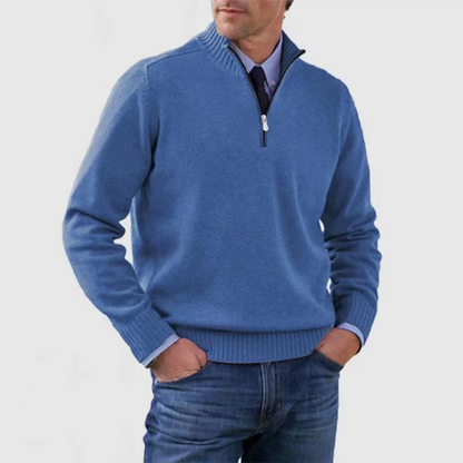 Men's Sweater with Half Zipper – Comfortable, Warm & Stylish