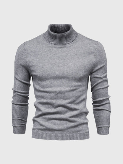 Men's Turtleneck Sweater of Soft Cotton – Elegant & Washable