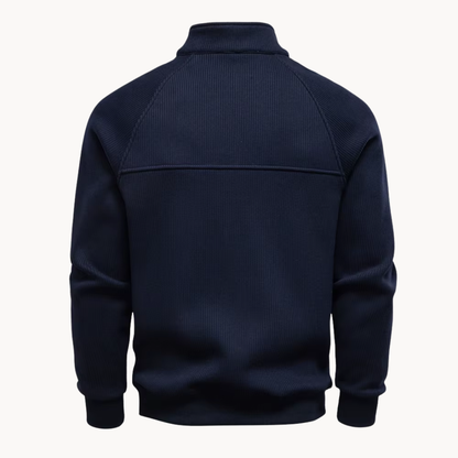 Men's Cotton-Blend Quarter-Zip Sweater