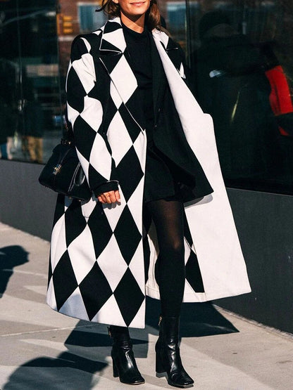 Lange Mantel met Reverskraag voor Dames | Elegante Herfstjas