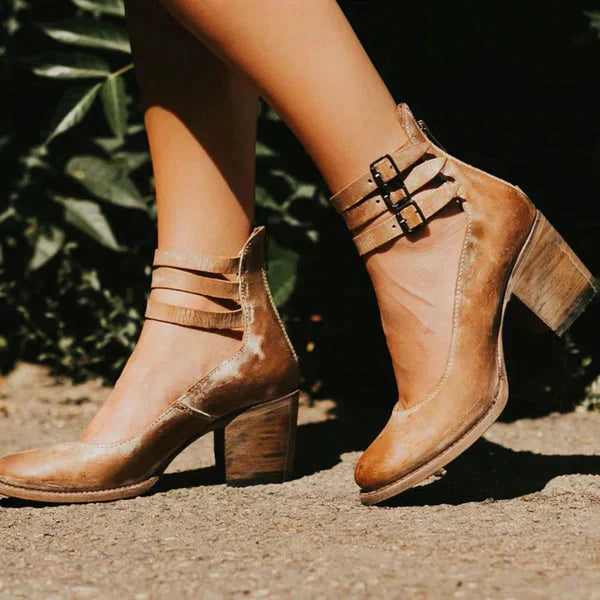 Neda – Stijlvolle Pumps Met Enkelbandje Voor Dames-Dames Pumps, Pumps Met Enkelbandje, Hoge Hakken, Elegante Schoenen, Damesschoenen-Myna Mode-Bruin-UK 3 / US 5-Myna Mode