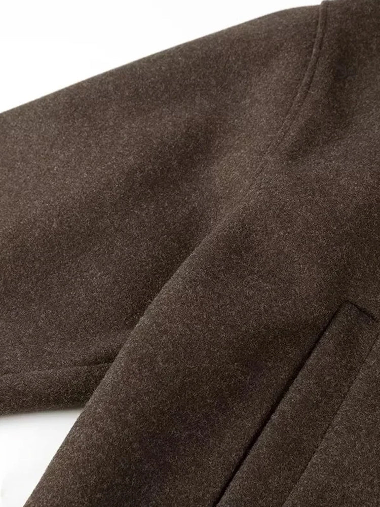 Women's Wool Blend Coat with Double Lining – Timeless & Elegant Transitional Jacket